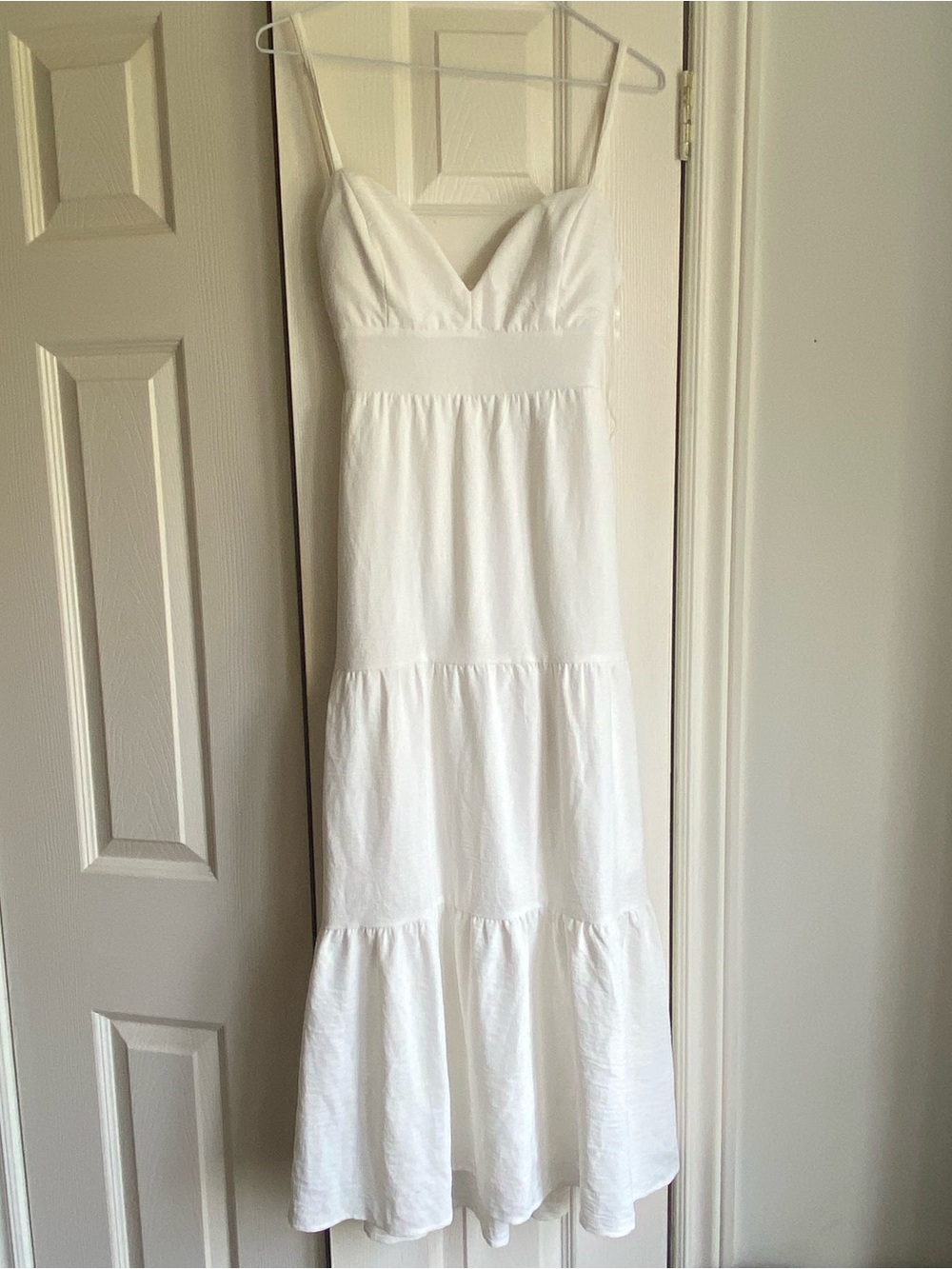 Speechless White Tiered Maxi Dress with Spaghetti Straps